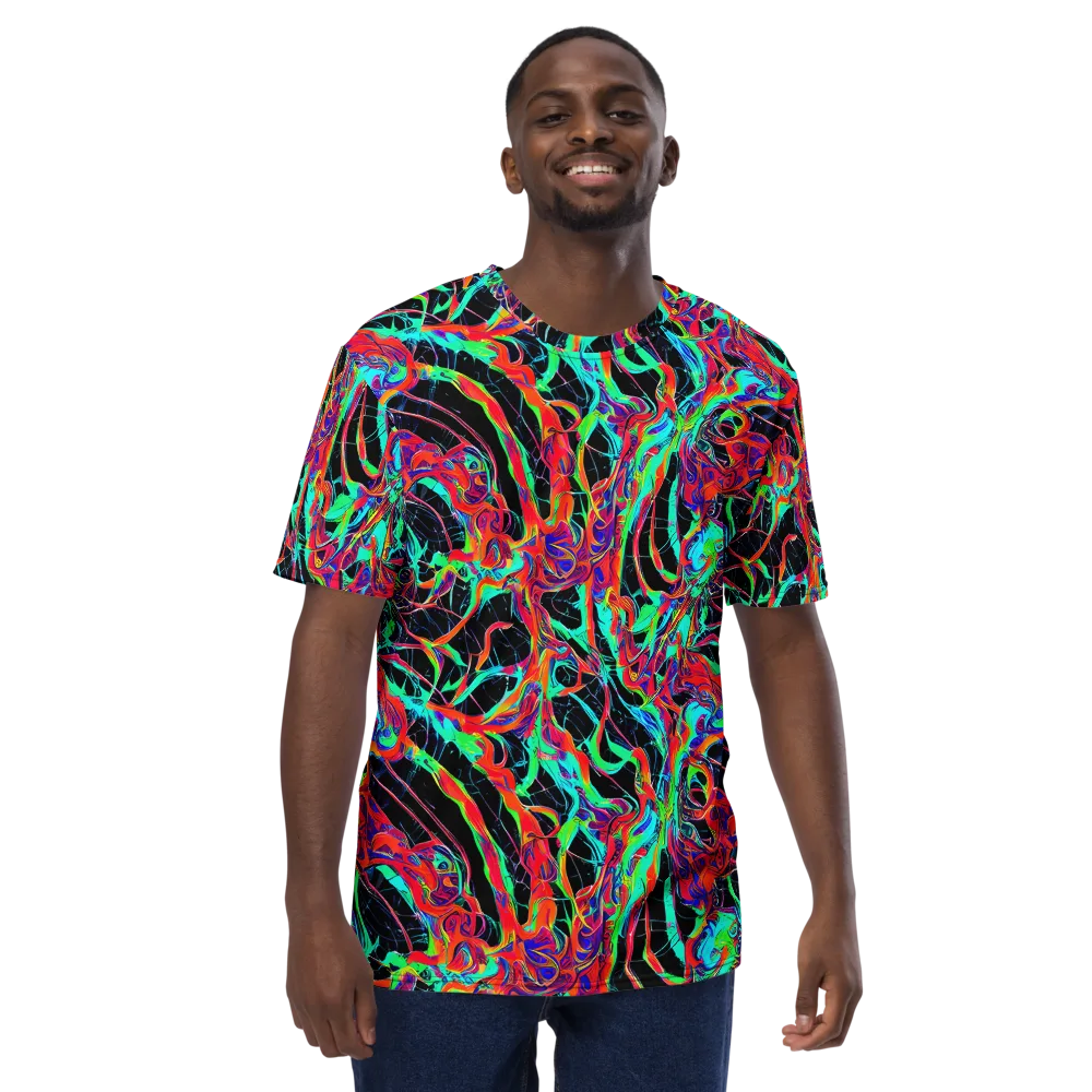 Fluorescent Rapture on Men's Crew Neck T-Shirt — Front