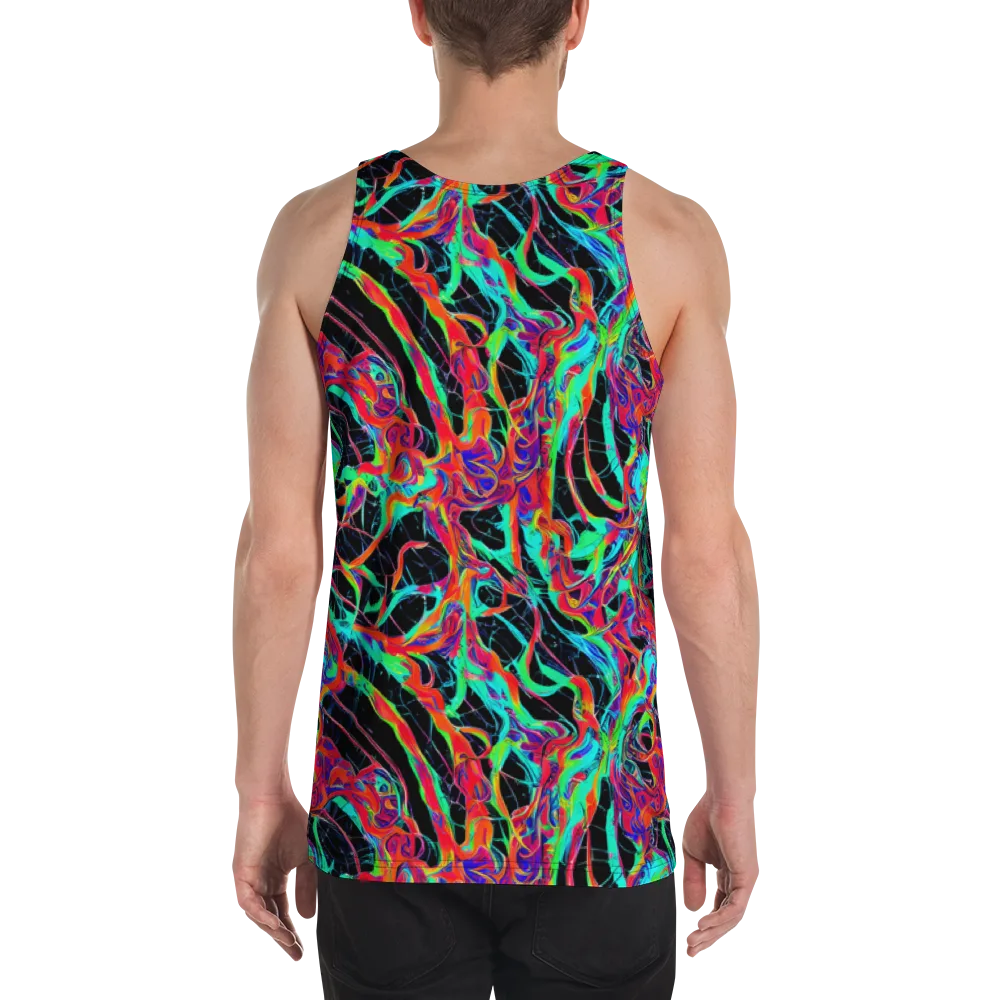 Fluorescent Rapture on Men's Tank Top — Back