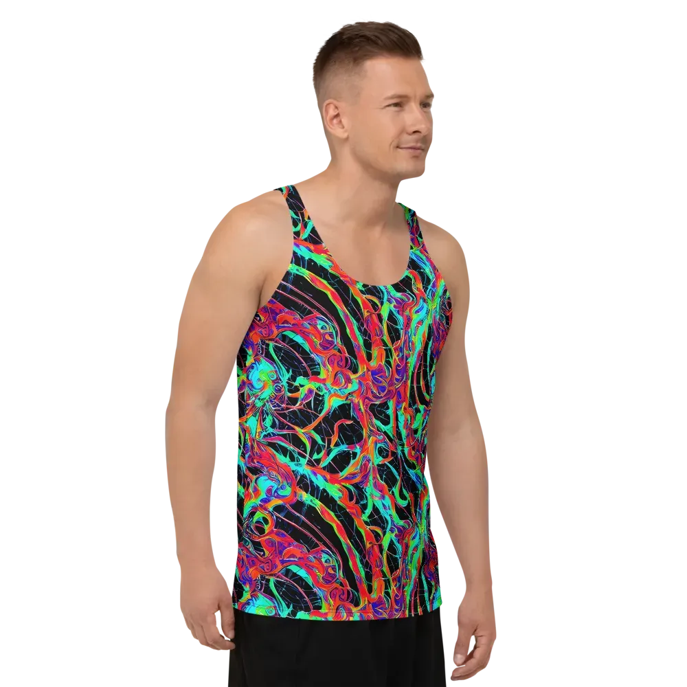 Fluorescent Rapture on Men's Tank Top — Right Front