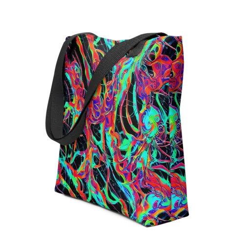Fluorescent Rapture on a Tote Bag