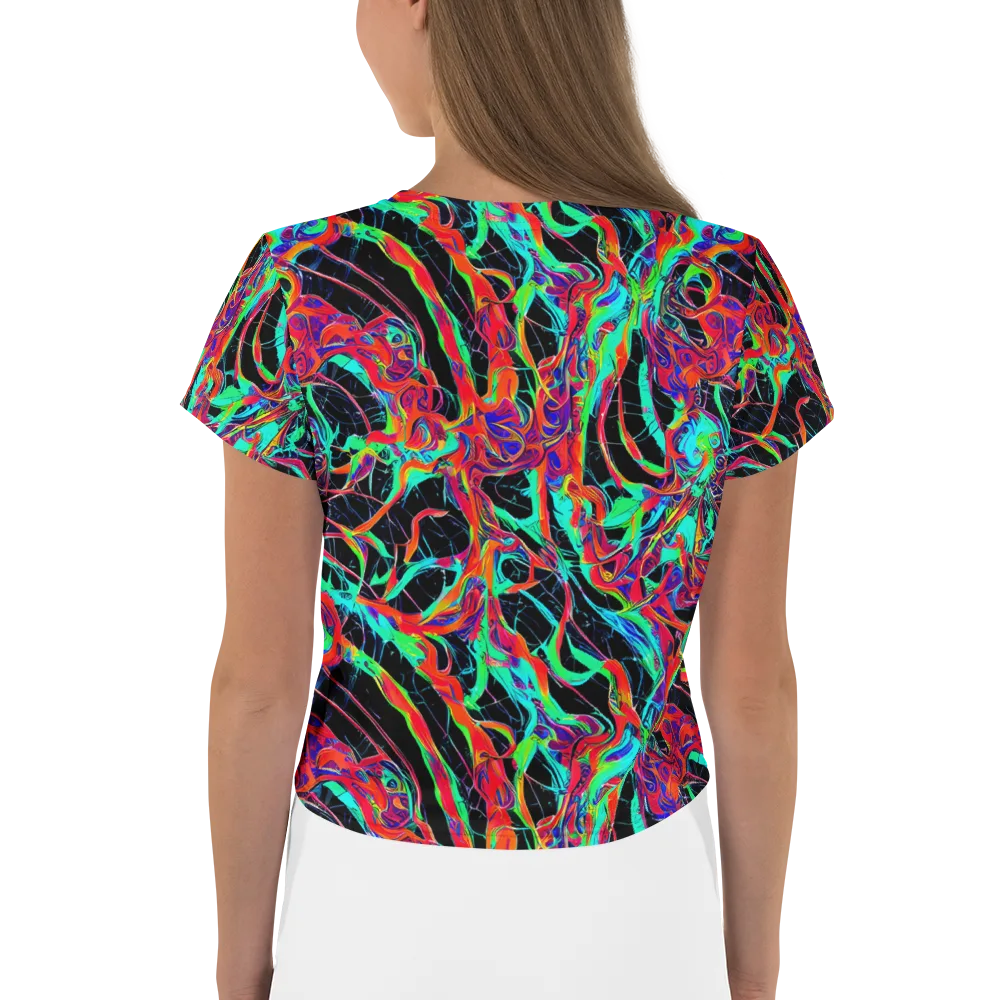 Fluorescent Rapture on Crop Tee — Back