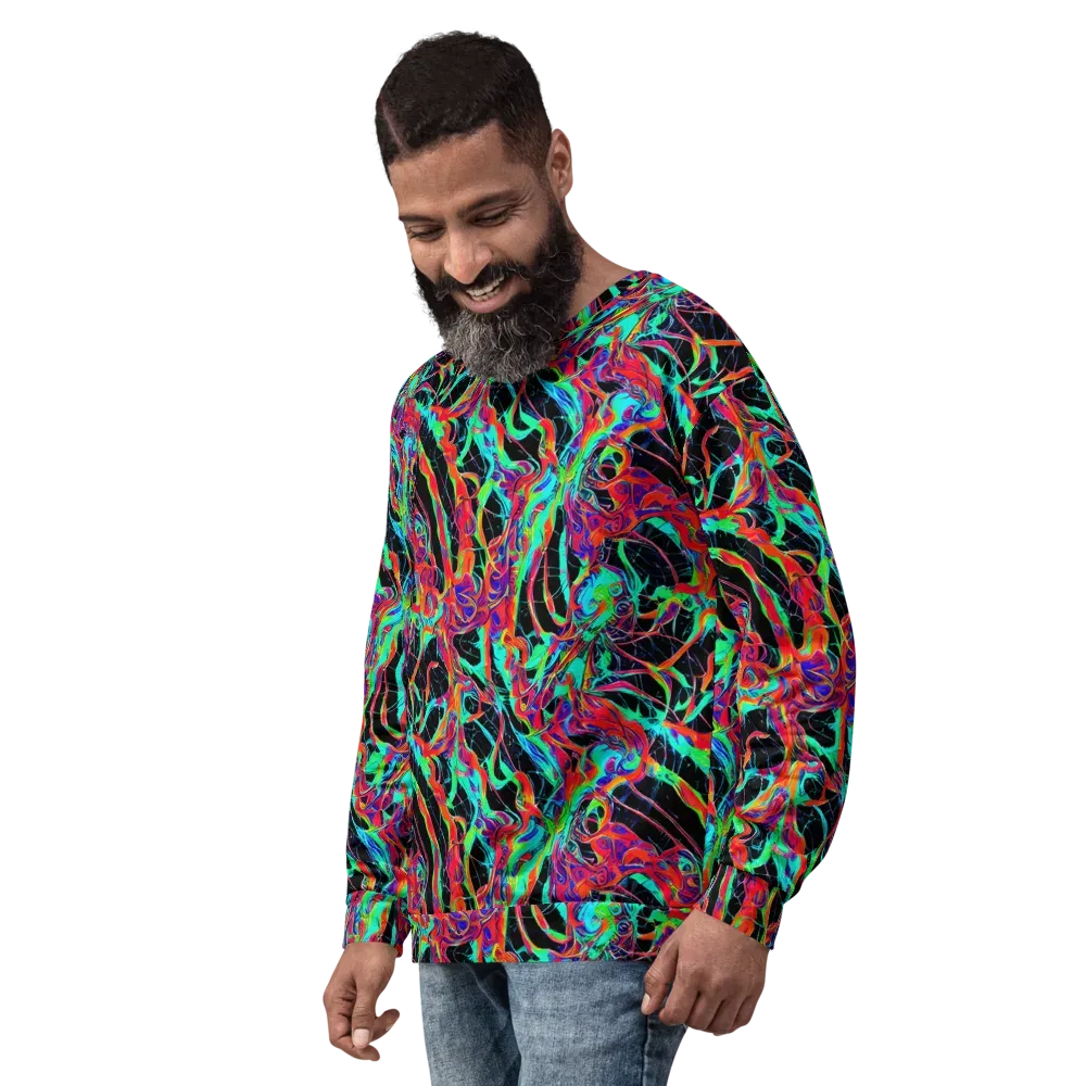 Fluorescent Rapture on Sweatshirt — Left Front
