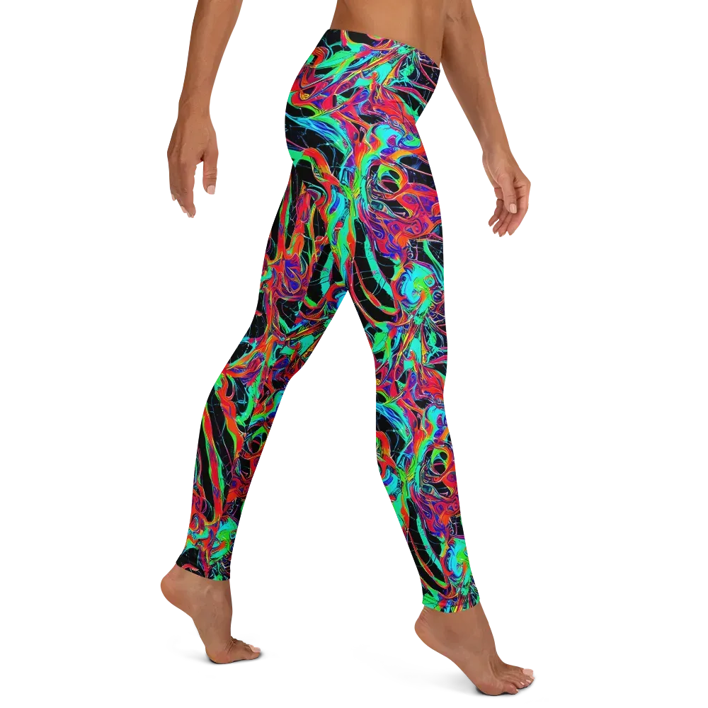 Fluorescent Rapture on Leggings — Right