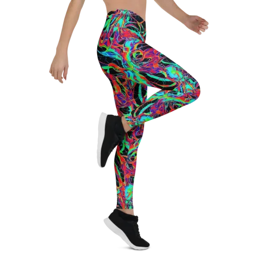 Fluorescent Rapture on a Leggings