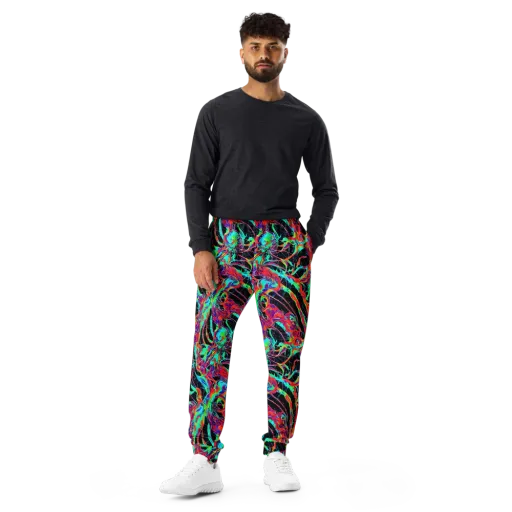 Fluorescent Rapture on a Men's Joggers