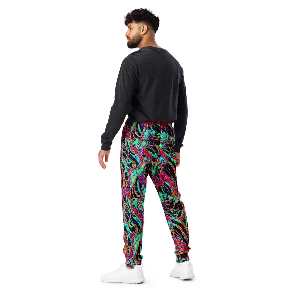 Fluorescent Rapture on Men's Joggers — Back