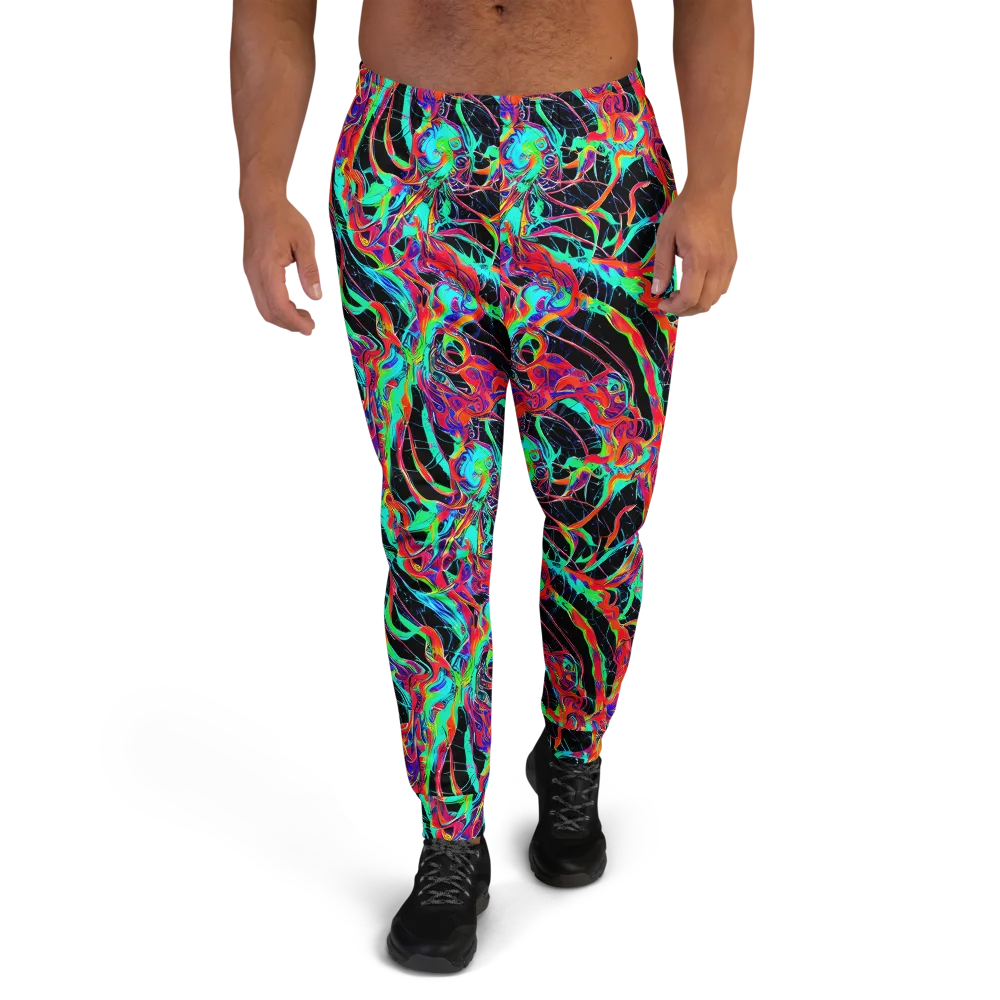 Fluorescent Rapture on Men's Joggers — Front