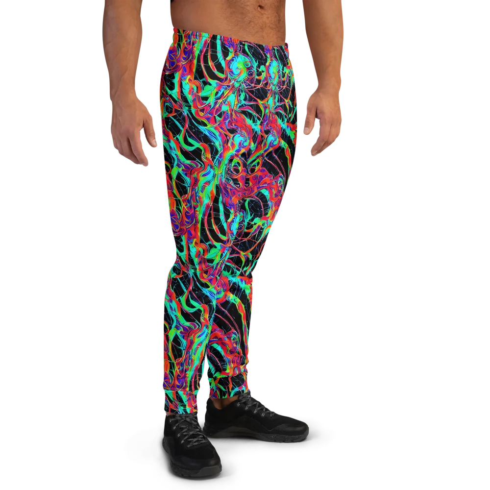Fluorescent Rapture on Men's Joggers — Right