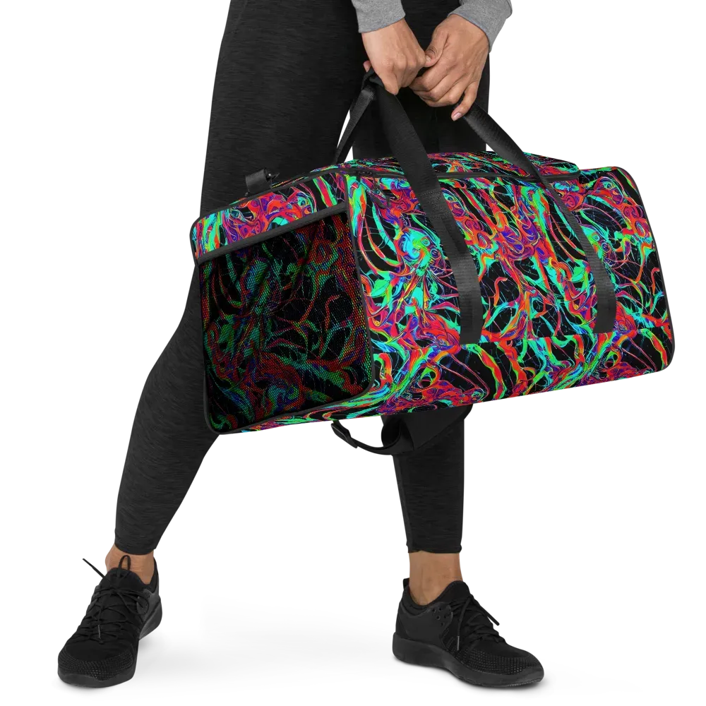 Fluorescent Rapture on Duffle Bag — Right Front