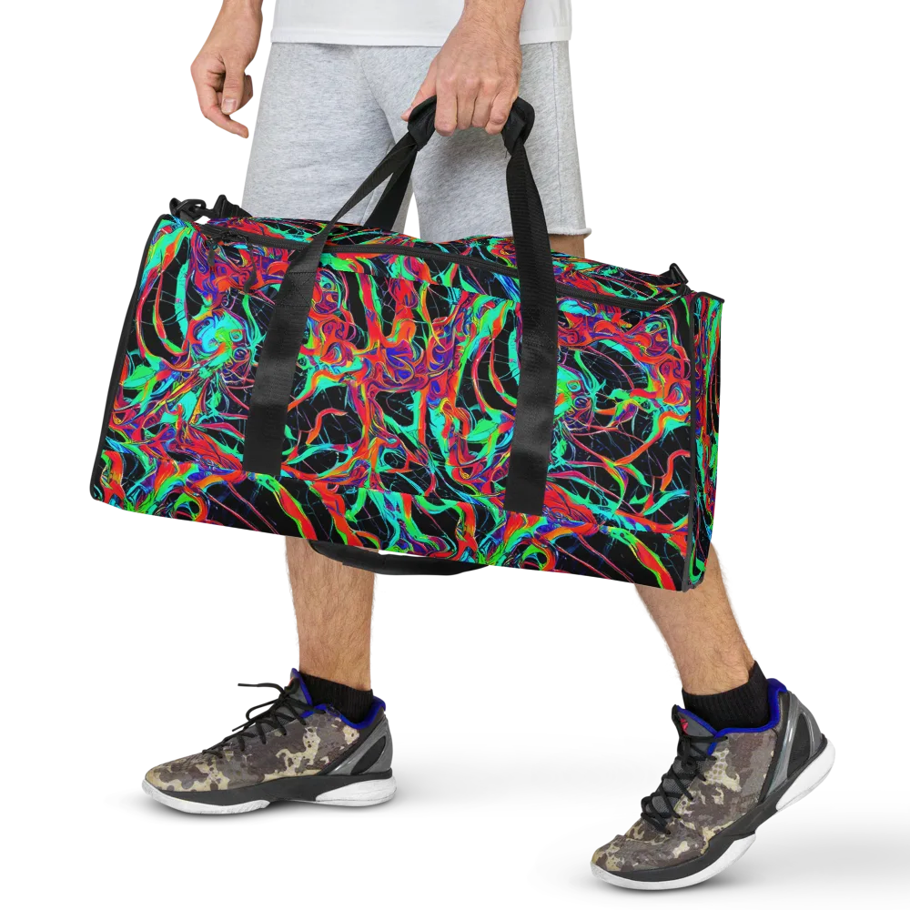 Fluorescent Rapture on Duffle Bag — Front