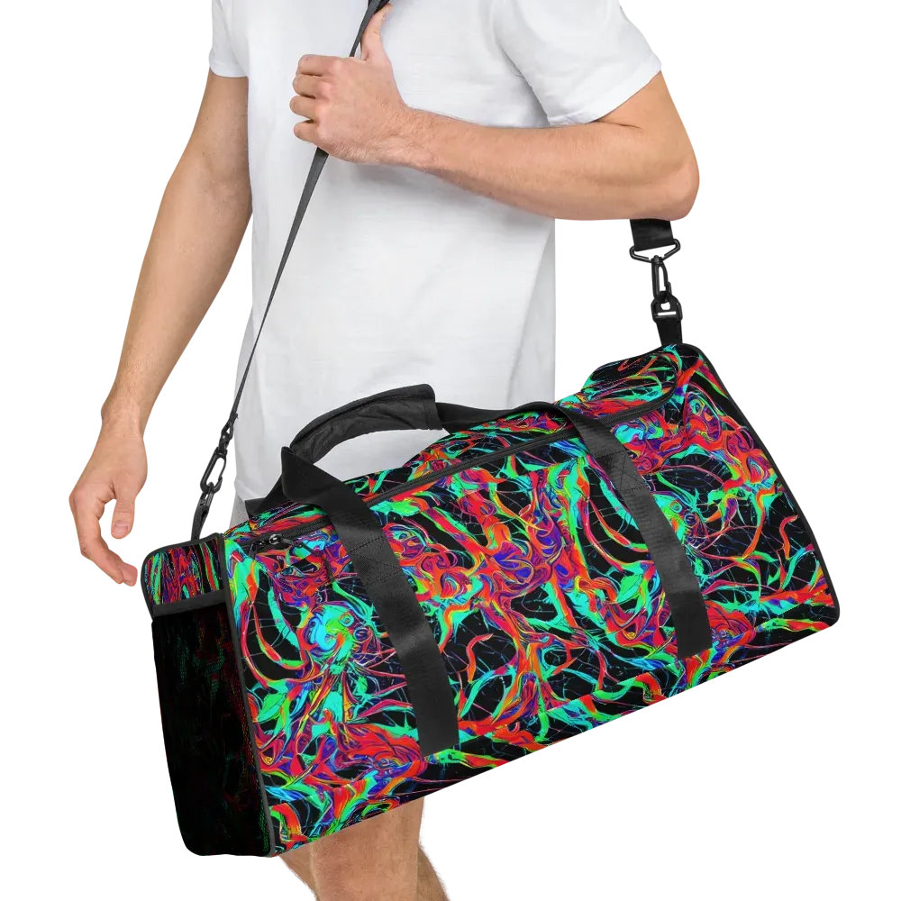 Fluorescent Rapture on Duffle Bag — Right Front