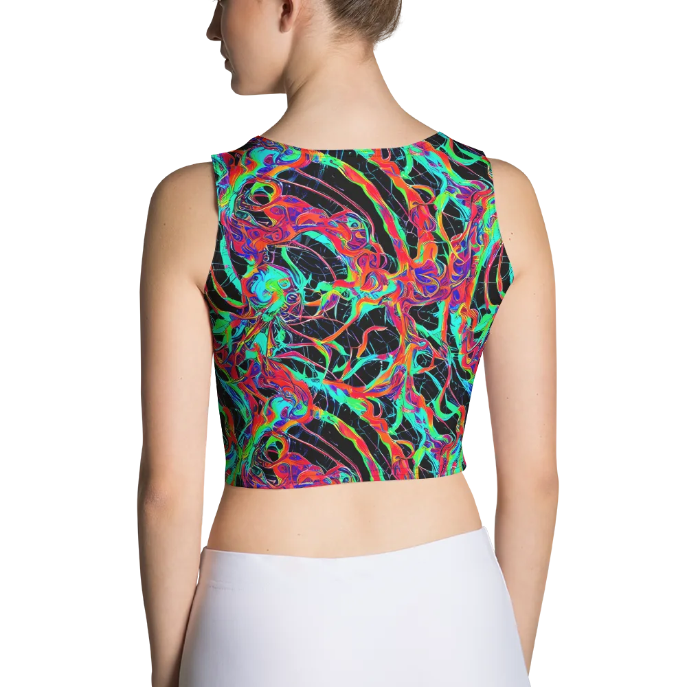 Fluorescent Rapture on Crop Top — Back