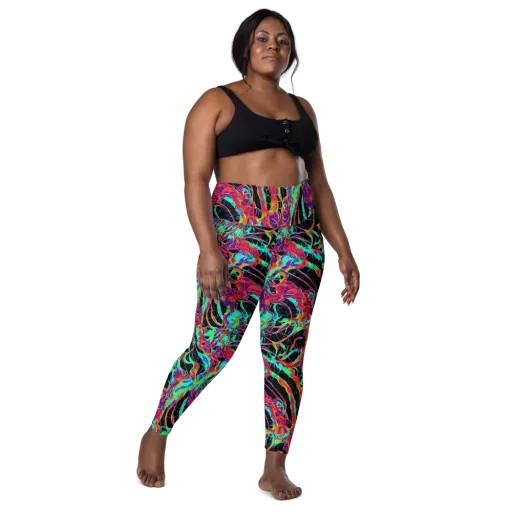Fluorescent Rapture on a Leggings with Pockets