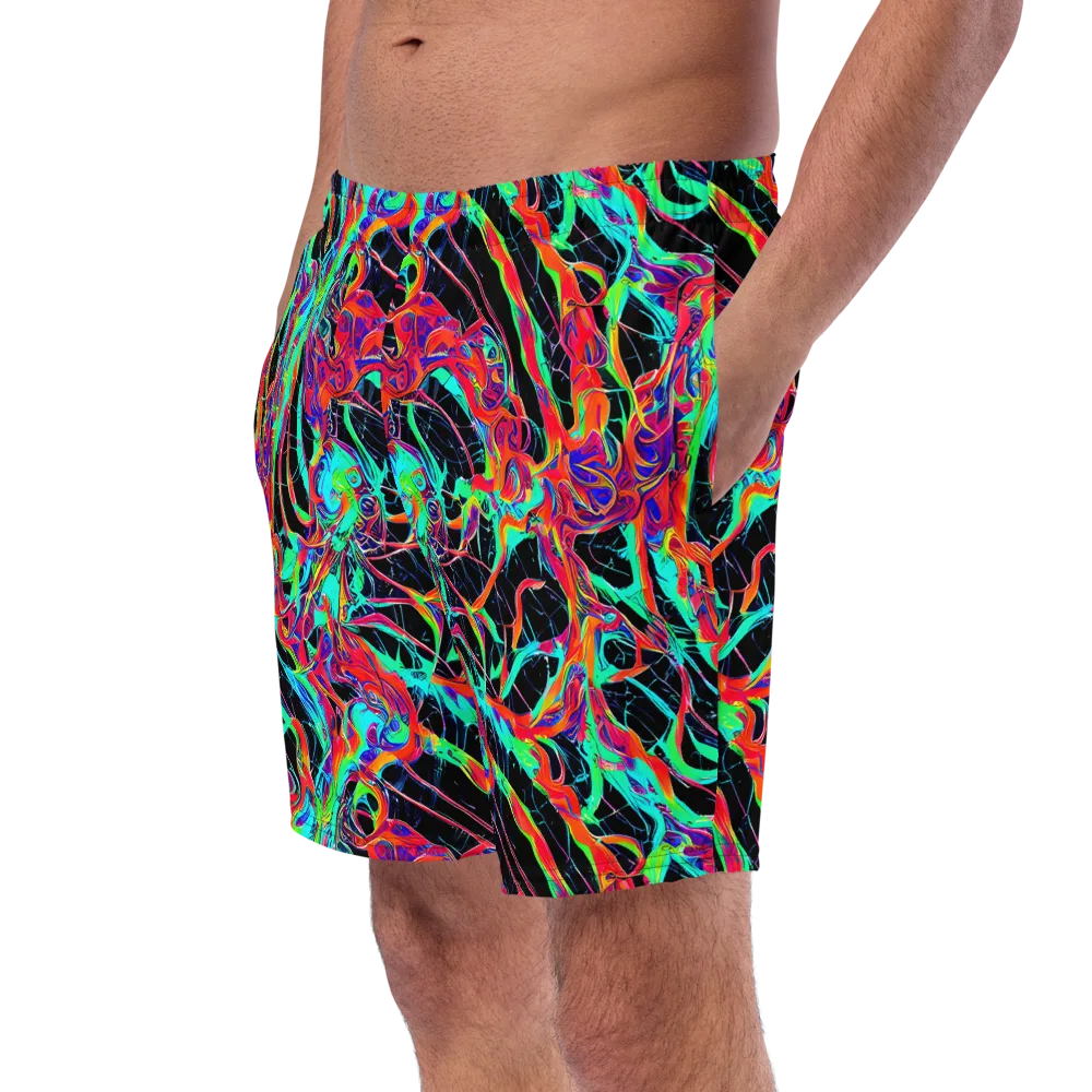 Fluorescent Rapture on Swim Trunks — Left Front