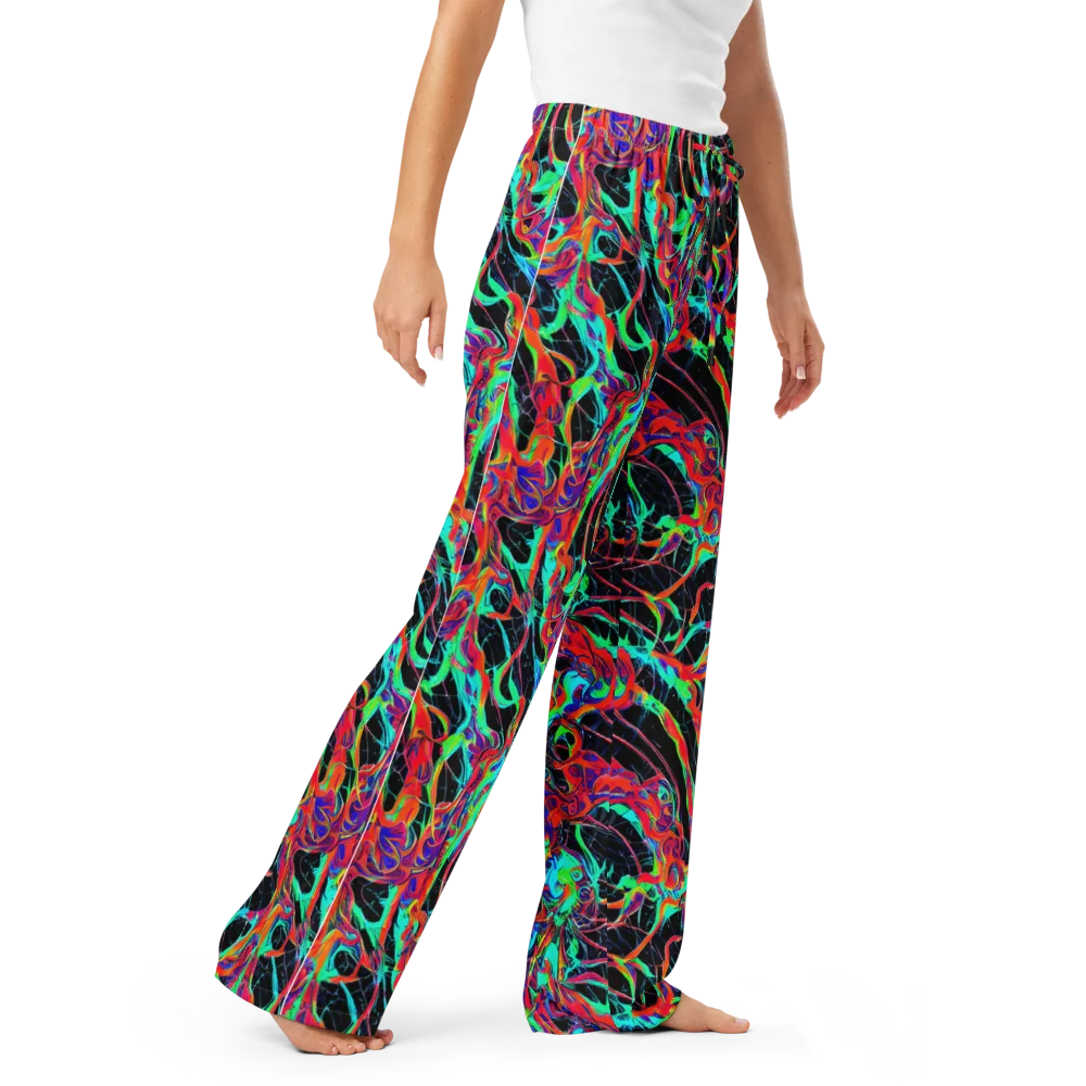 Fluorescent Rapture on Women's Pajama Pants — Right Front