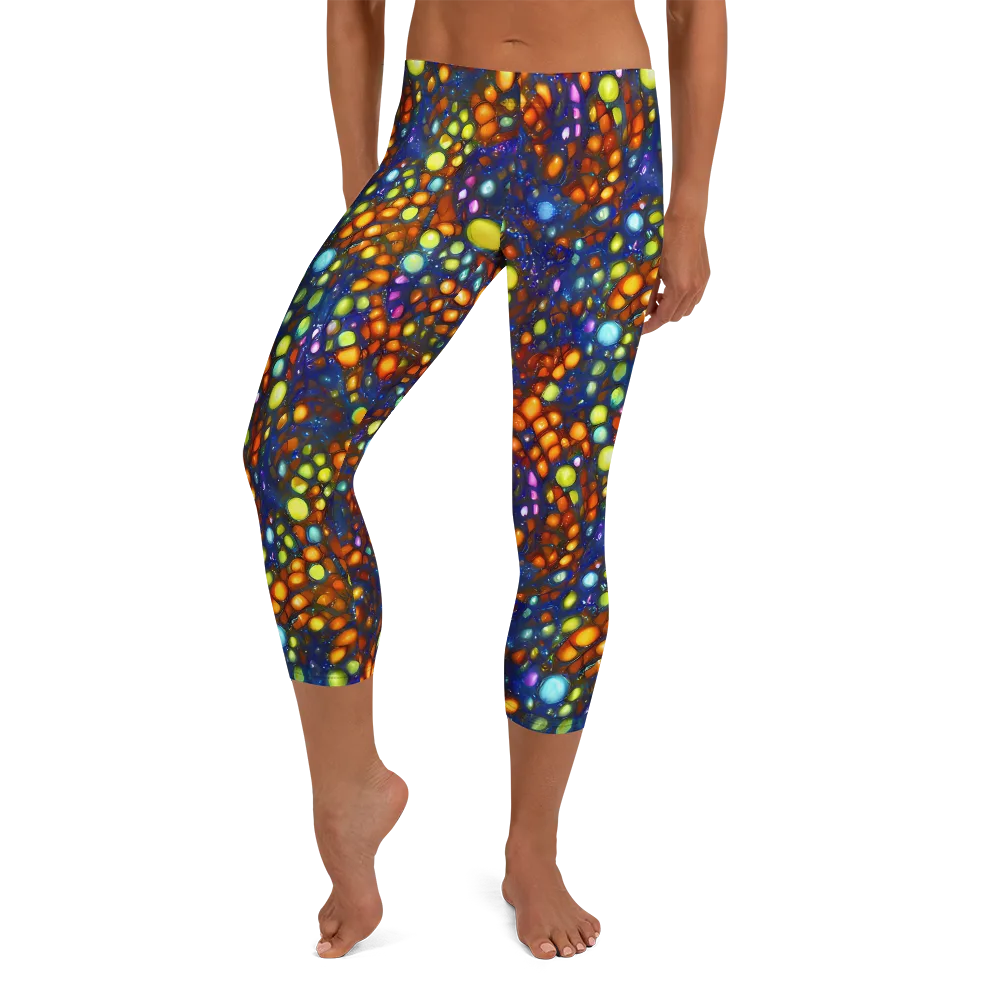 Electric Pebble on Capri Leggings — Front