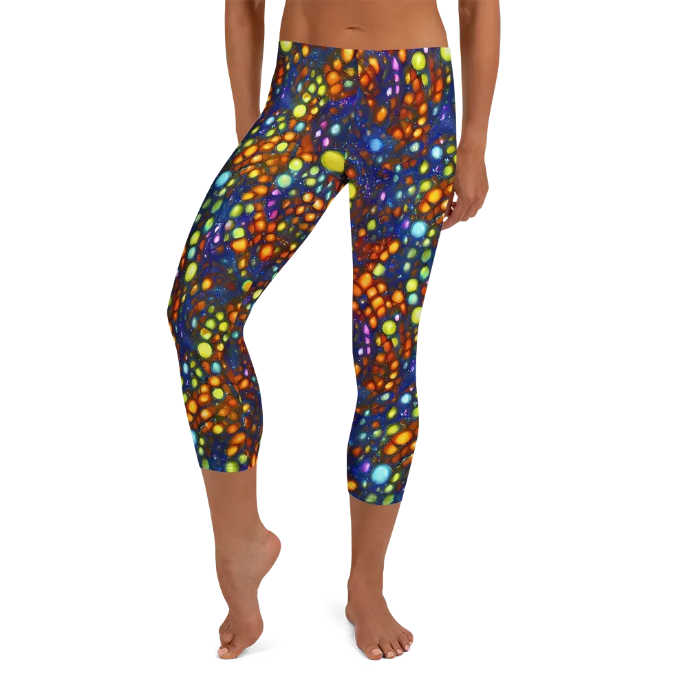 Electric Pebble on Capri Leggings — Front
