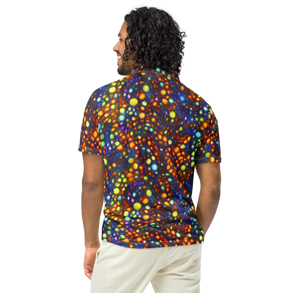 Electric Pebble on Men's Slim Fit Polo Shirt — Back