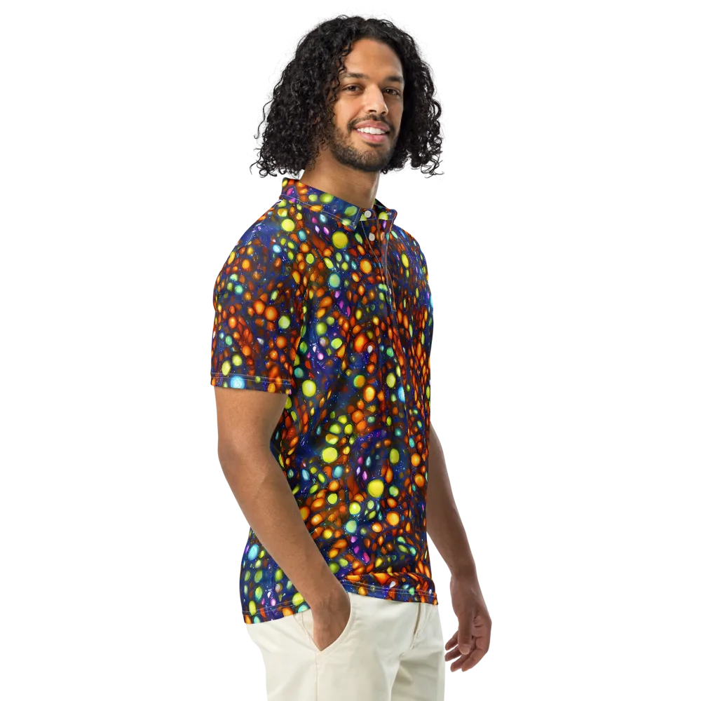 Electric Pebble on Men's Slim Fit Polo Shirt — Right Front