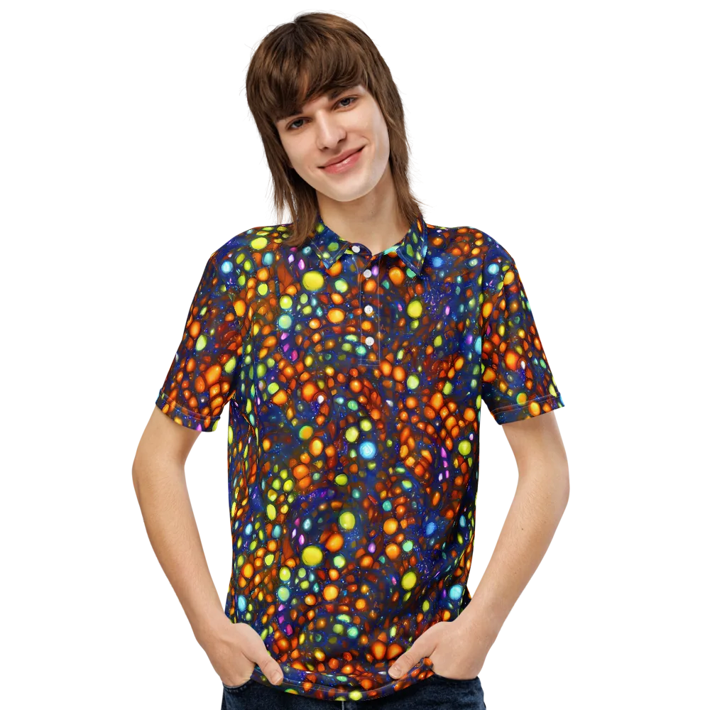 Electric Pebble on Men's Slim Fit Polo Shirt — Front