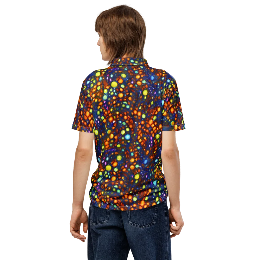 Electric Pebble on Men's Slim Fit Polo Shirt — Back