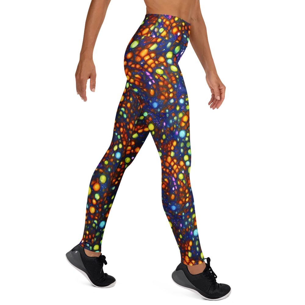 Electric Pebble on Yoga Leggings — Right