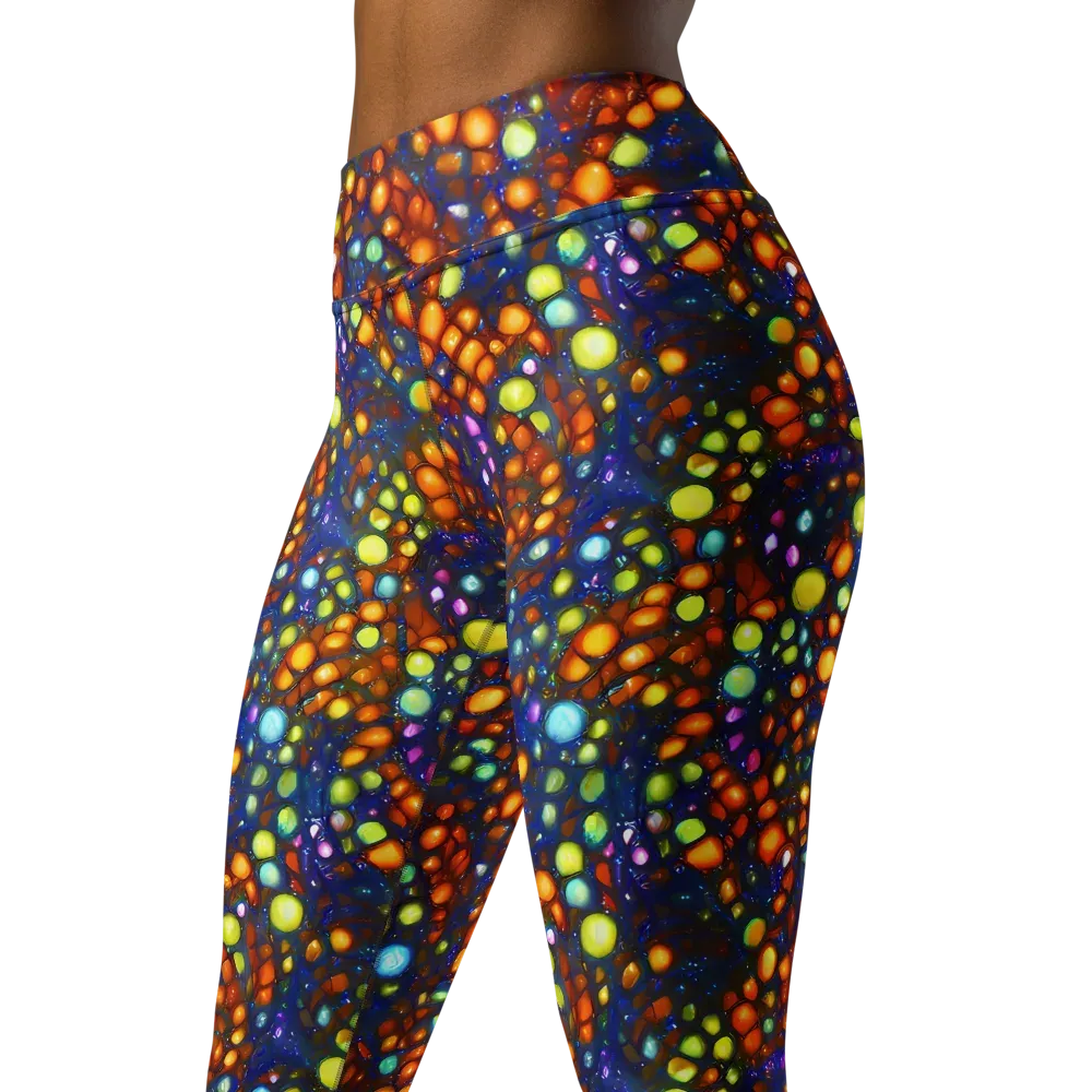 Electric Pebble on Yoga Leggings — Left Front