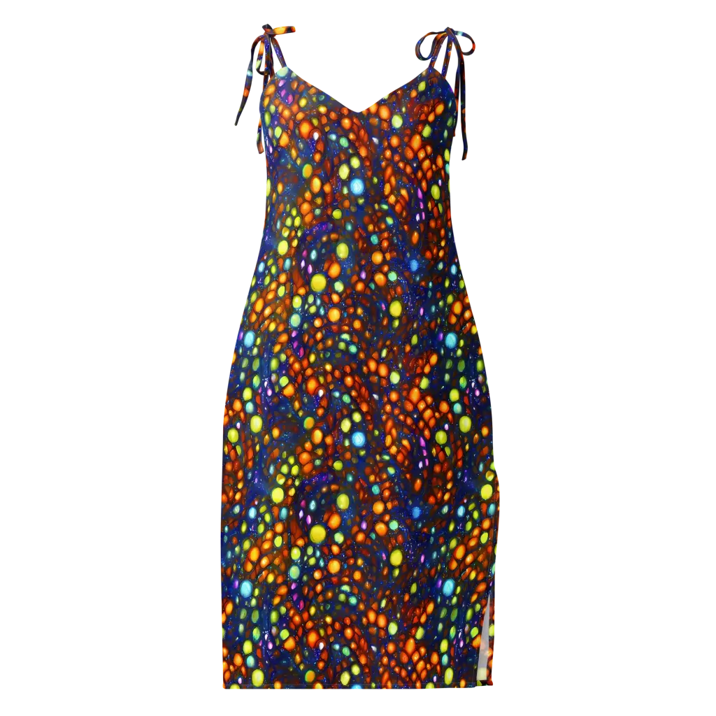 Electric Pebble on Slip Dress — Front