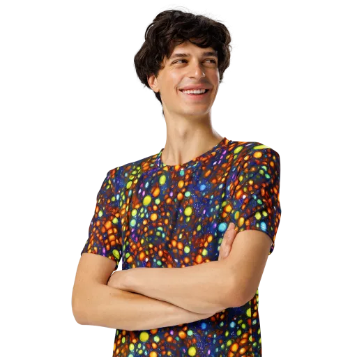 Electric Pebble on a Men's Crew Neck T-Shirt