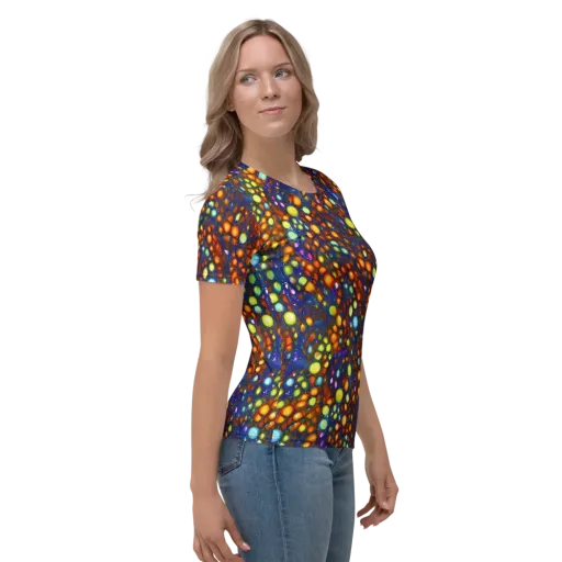 Electric Pebble on a Women's Crew Neck T-Shirt
