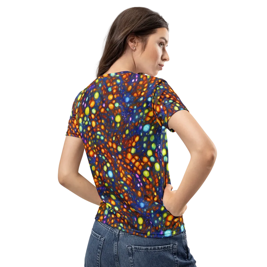 Electric Pebble on Women's Crew Neck T-Shirt — Back