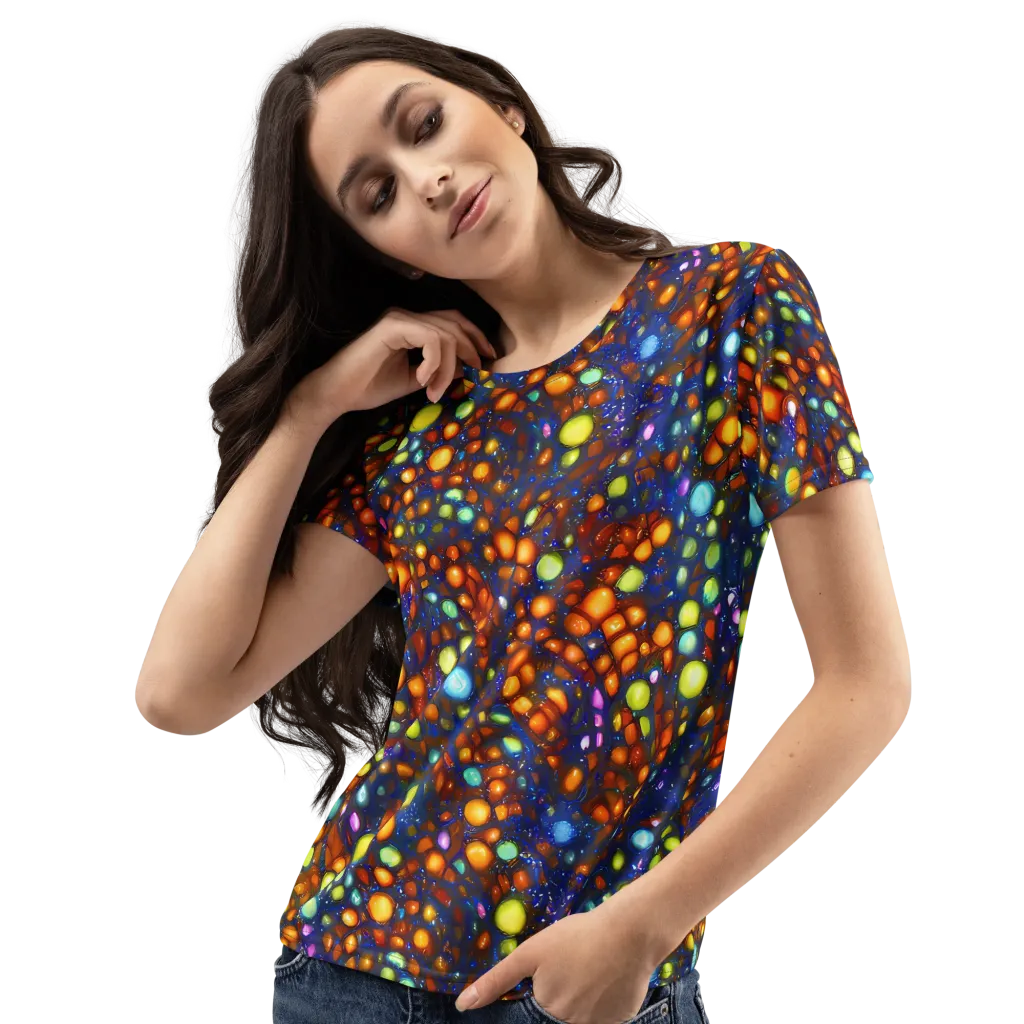 Electric Pebble on Women's Crew Neck T-Shirt — Left Front
