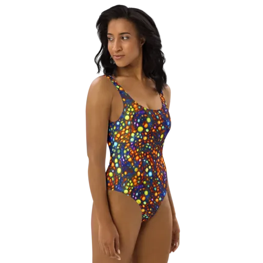 Electric Pebble on a One-Piece Swimsuit