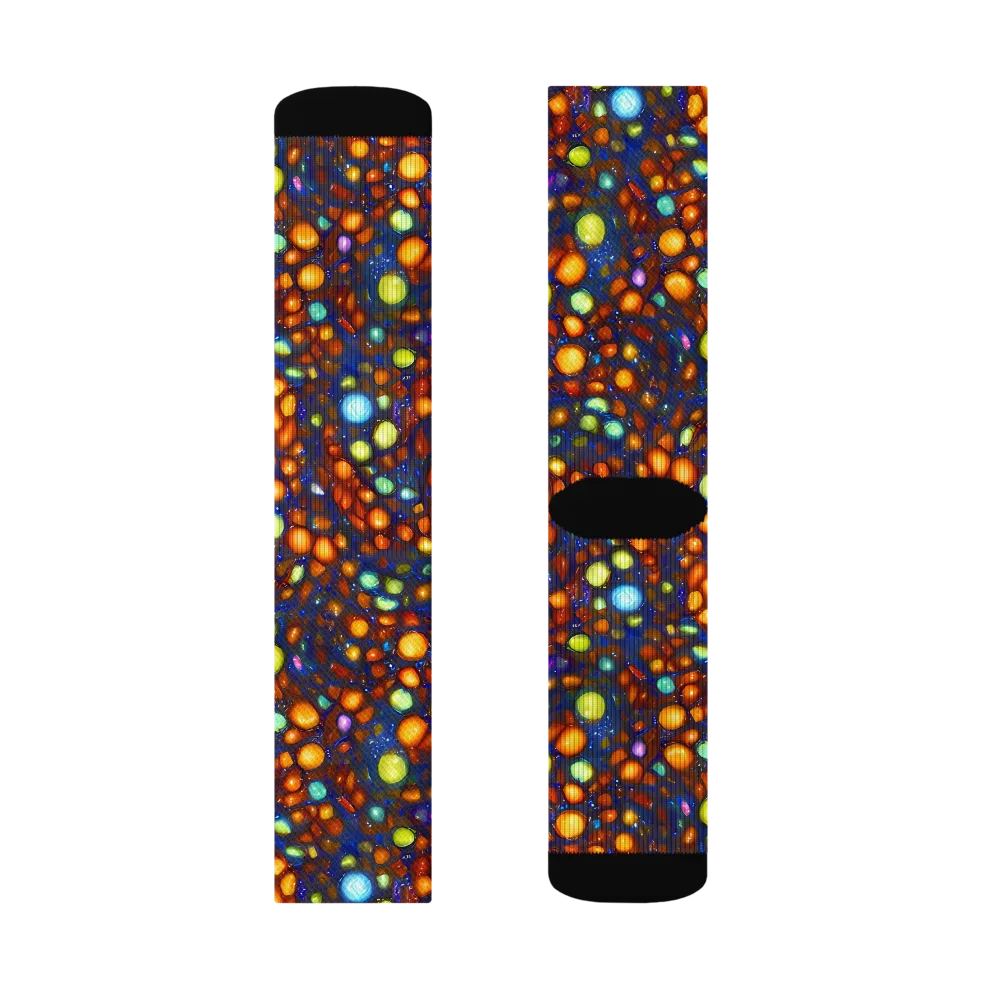 Electric Pebble on Socks — Right Sock