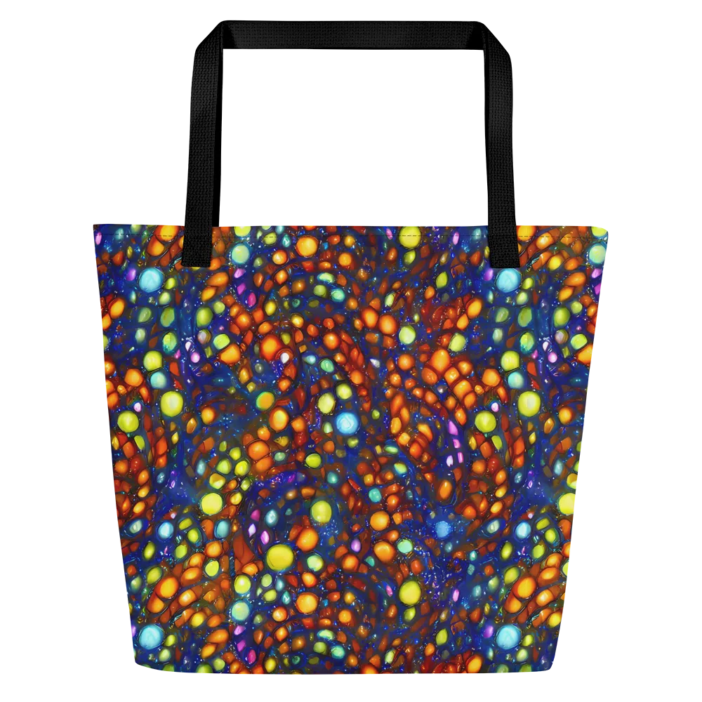 Electric Pebble on Large Tote Bag W/ Pocket — Front