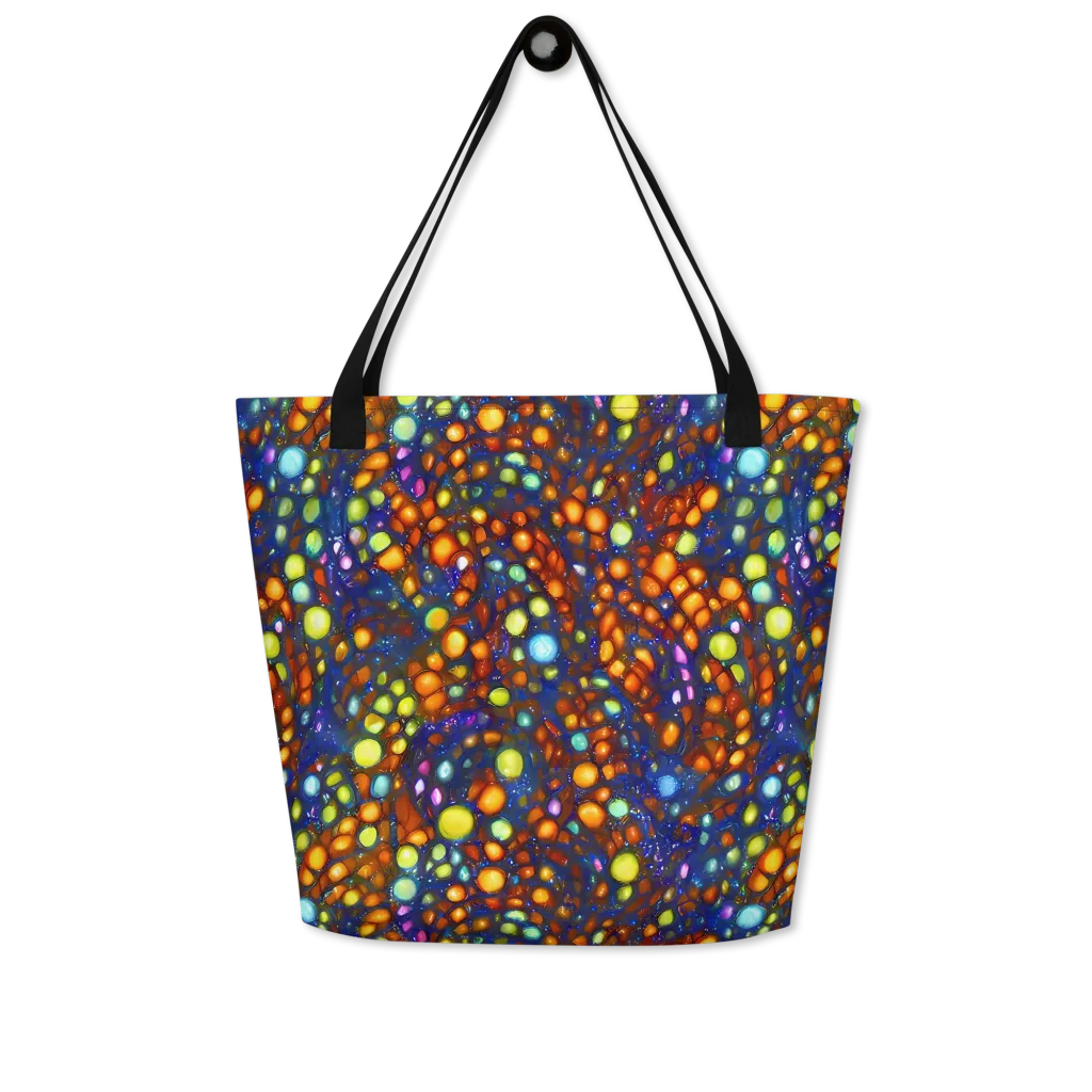 Electric Pebble on Large Tote Bag W/ Pocket — Front