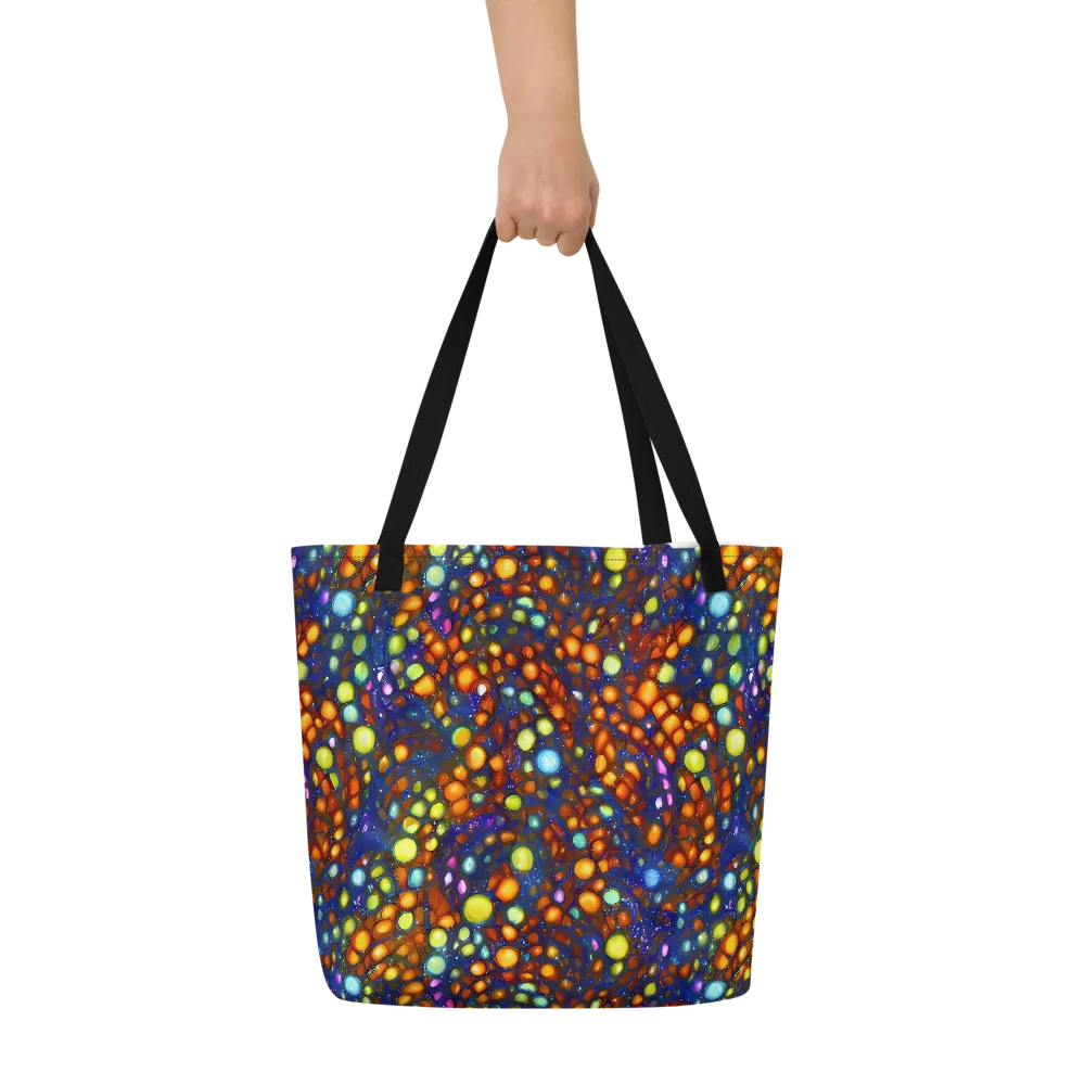 Electric Pebble on Large Tote Bag W/ Pocket — Front