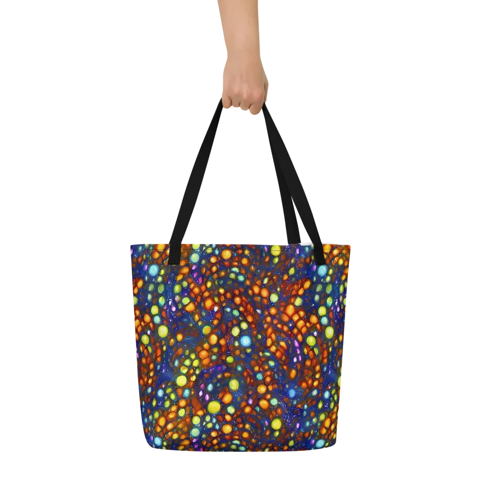 Electric Pebble on Large Tote Bag W/ Pocket — Front