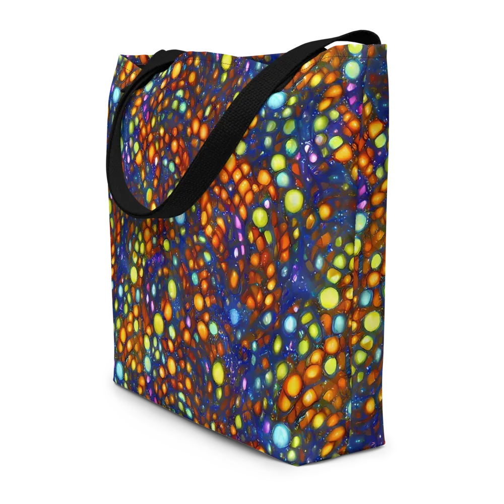 Electric Pebble on Large Tote Bag W/ Pocket — Front