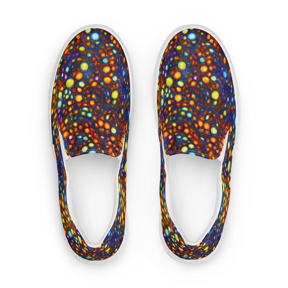 Electric Pebble on Women's Slip-On Canvas Shoes — Front