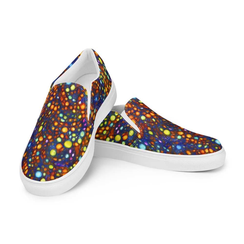 Electric Pebble on Women's Slip-On Canvas Shoes — Left Front