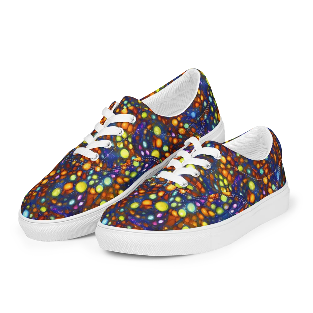 Electric Pebble on Men's Lace-Up Canvas Shoes — Left Front