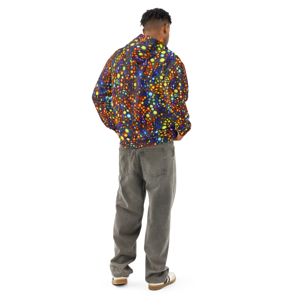 Electric Pebble on Cotton Hoodie — Back
