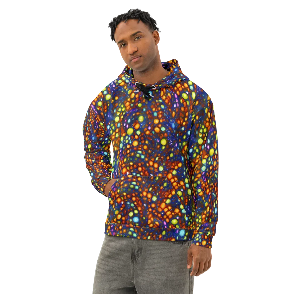 Electric Pebble on Cotton Hoodie — Left Front