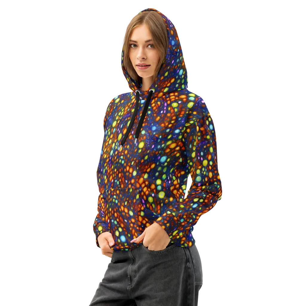 Electric Pebble on Cotton Hoodie — Left Front