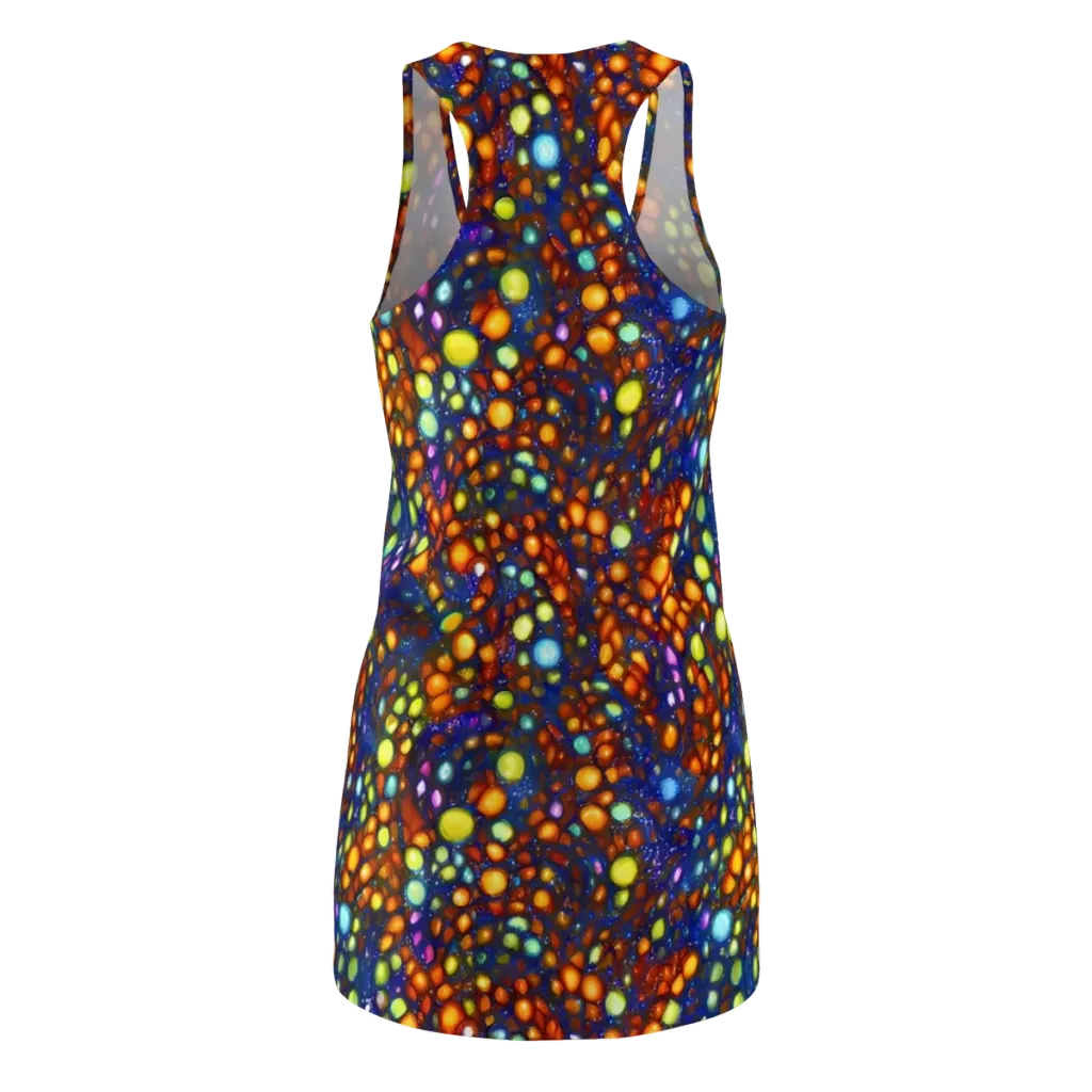 Electric Pebble on Racerback Dress — Back