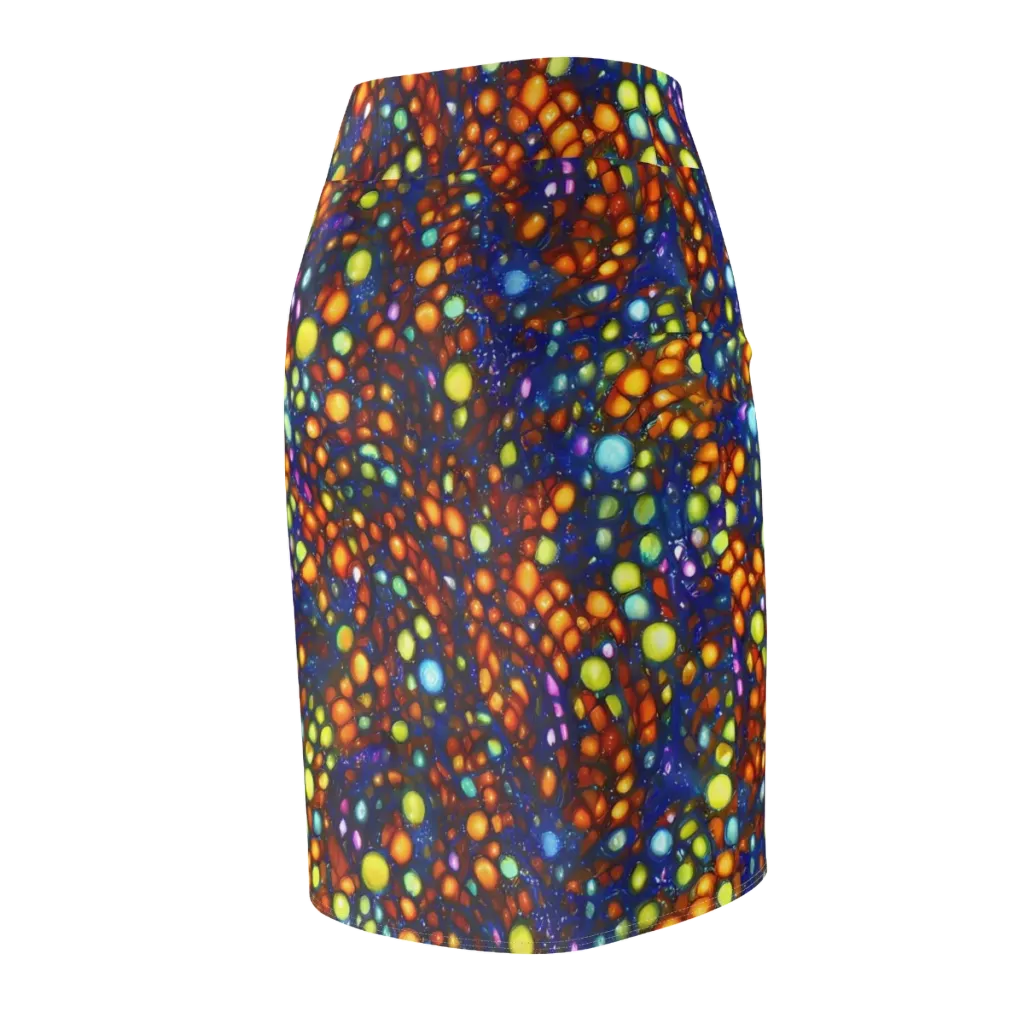 Electric Pebble on Pencil Skirt — Back Side