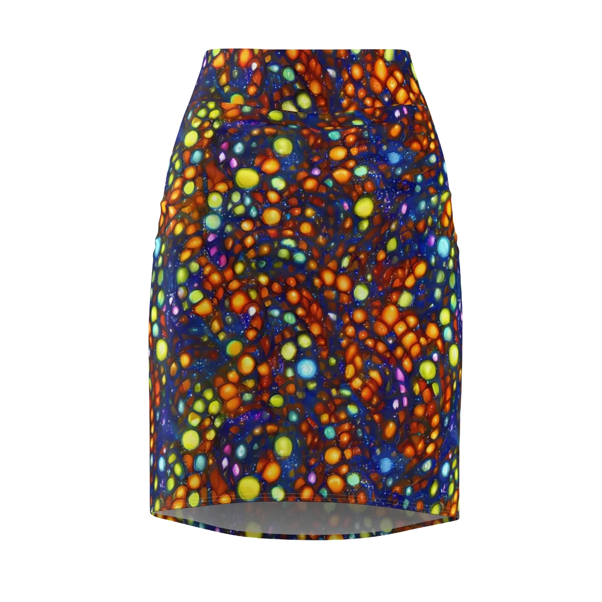 Electric Pebble on Pencil Skirt — Front