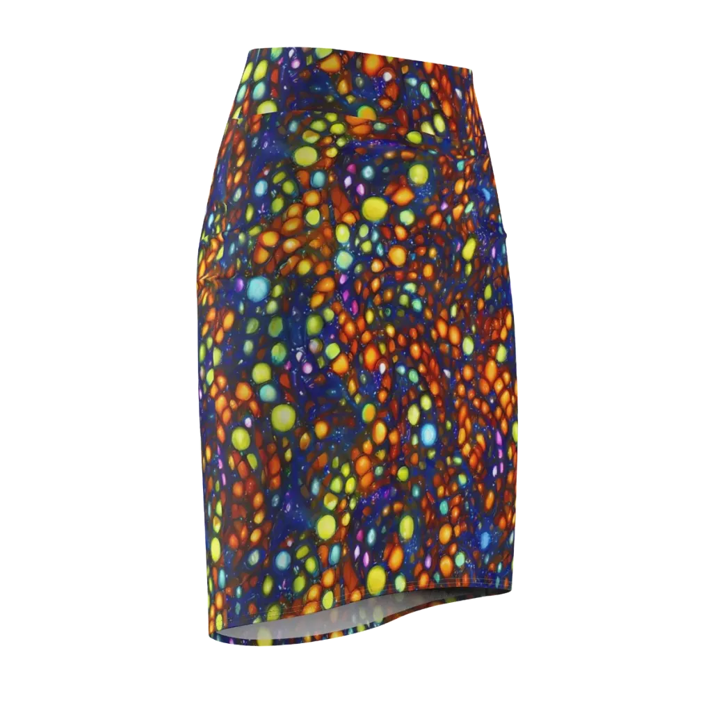 Electric Pebble on Pencil Skirt — Front Side