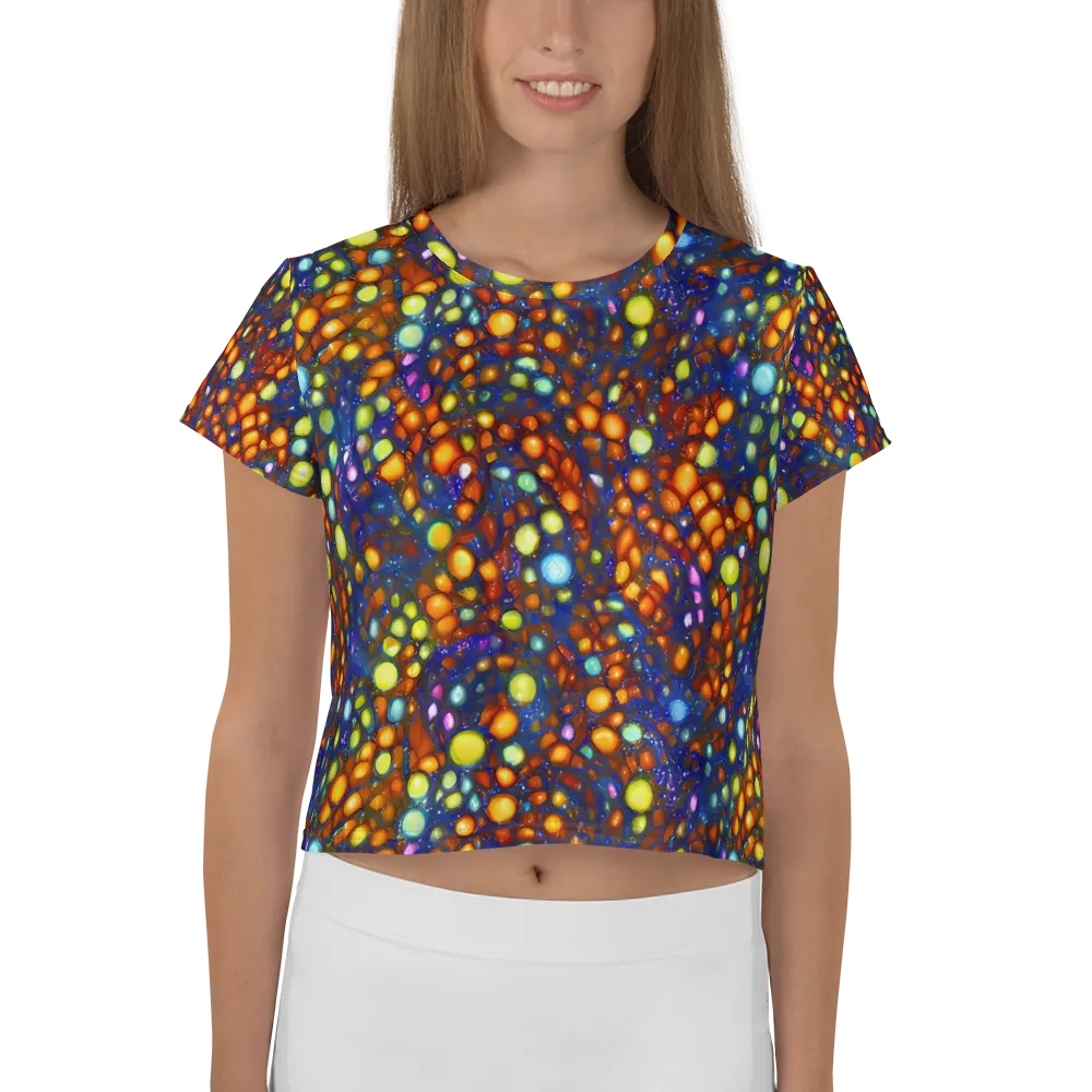 Electric Pebble on Crop Tee — Front